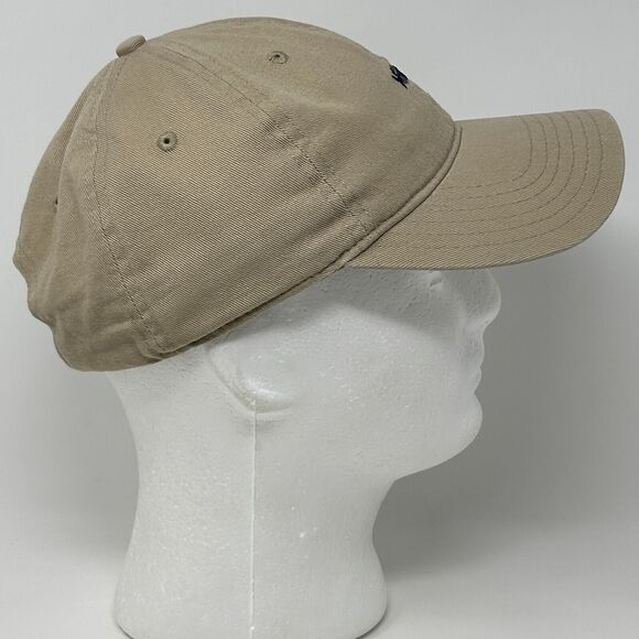 Fishbone Dad Hat Baseball Cap Fish Block Headwear 6 Panel Strapback Tan Beige - Picture 8 of 10